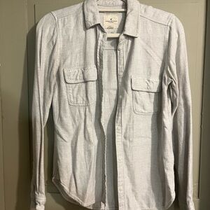 American Eagle Outfitters Soft Gray Classic Fit Shirt